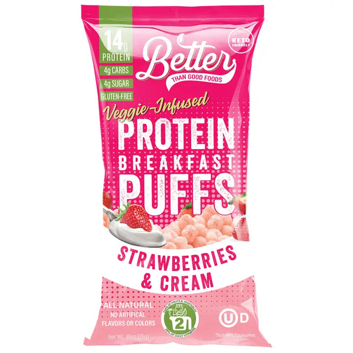 Better Than Good Strawberries & Cream Protein Puffs