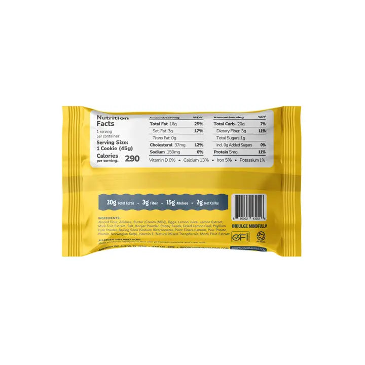ChipMonk Soft-Baked Lemon Poppyseed Cookie