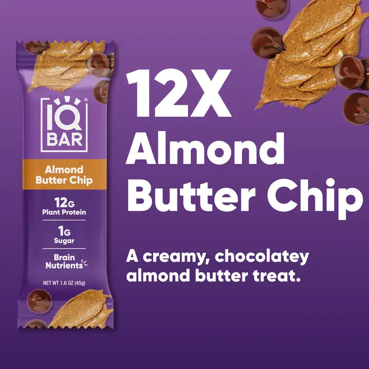 IQBAR Almond Butter Chip Keto Protein Bar