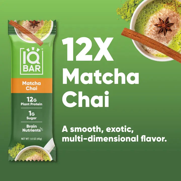 IQBAR Matcha Chai Keto Protein Bar