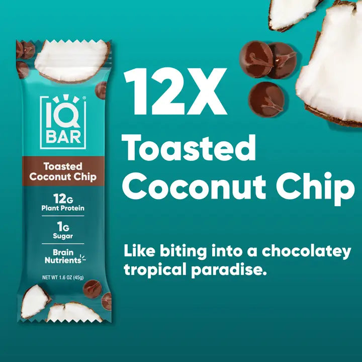 IQBAR Toasted Coconut Chip Keto Protein Bar
