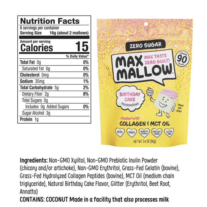 Max Mallow Birthday Cake Marshmallows