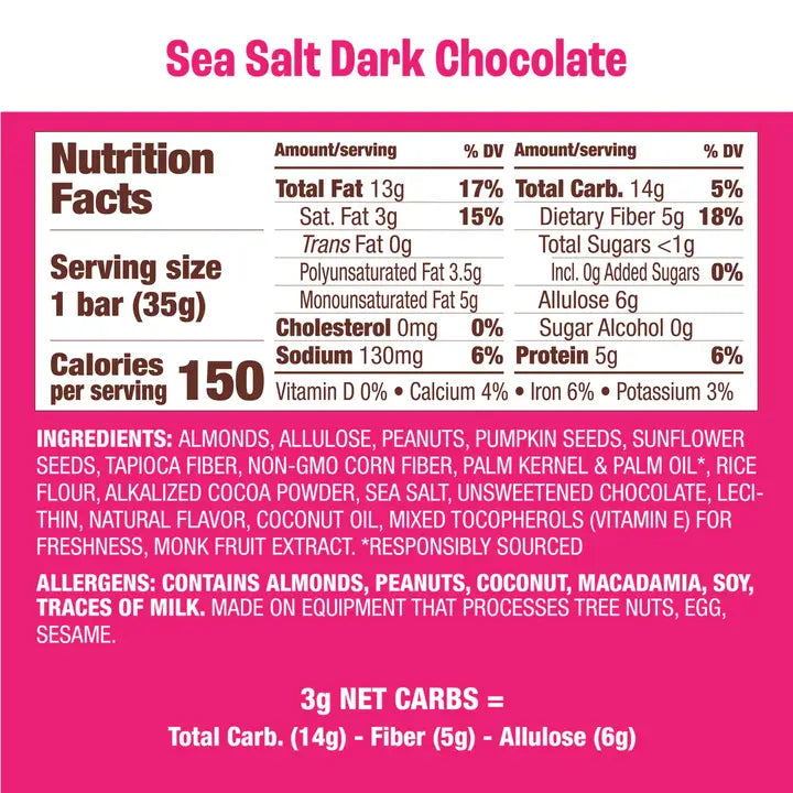 Munk Pack Sea Salt Dark Chocolate Bar