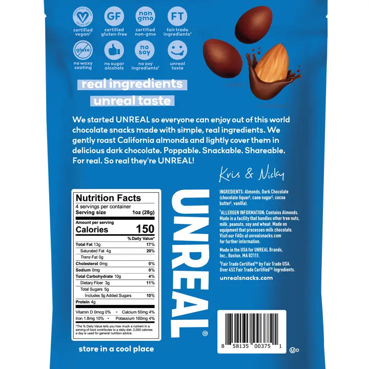 UNREAL Dark Chocolate Covered Almonds