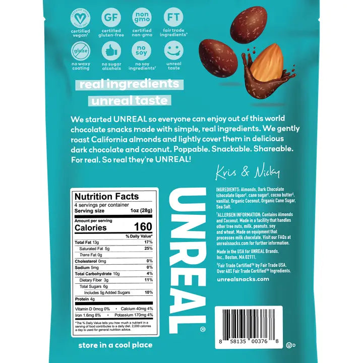 UNREAL Dark Chocolate Coconut Covered Almonds
