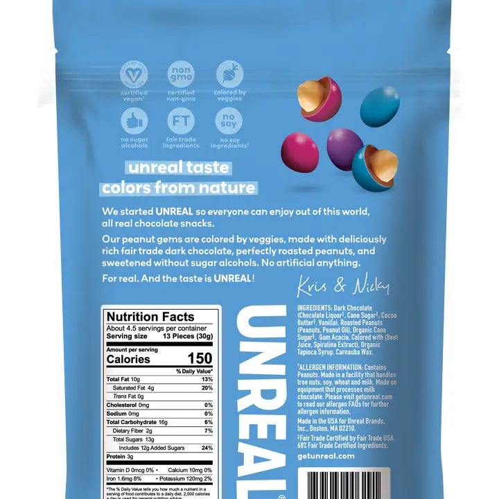 UNREAL Dark Chocolate Peanut Gems